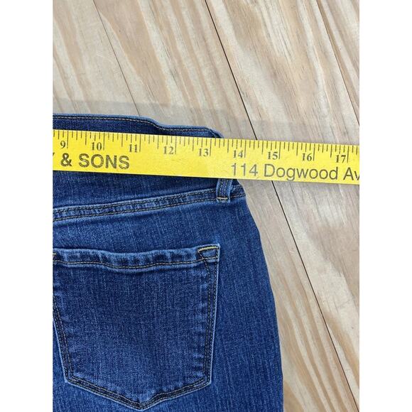 OLD NAVY Blue Curvy Profile Mid Rise Cut Off Jeans Womens Size 8 Petite - Picture 5 of 6